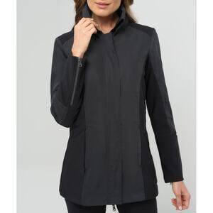 Anatomie Travel City Slick Jacket Black Windproof Outdoors MEDIUM Collar Zip Up